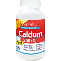 Calcium 500 + D3 Oyster Shell, Value Size, 400 Caplets, 21st Century Health Care