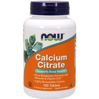 Calcium Citrate with Minerals and D, 100 Tablets, NOW Foods
