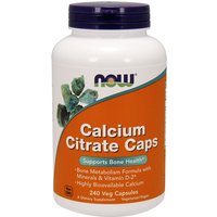 Calcium Citrate with Vitamin D, Zinc, 240 Vcaps, NOW Foods