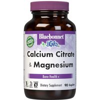 Calcium Citrate Plus Magnesium, 90 Caplets, Bluebonnet Nutrition