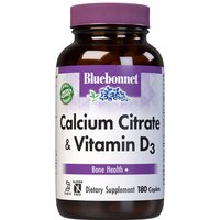 Calcium Citrate Plus Vitamin D3, 180 Caplets, Bluebonnet Nutrition