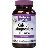 Calcium Magnesium 1:1 Ratio, 180 Vcaps, Bluebonnet Nutrition