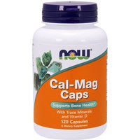 Cal-Mag Caps, With Trace Minerals & D, 120 Capsules, NOW Foods