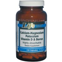 Calcium Magnesium with Potassium, Vitamin D & Boron, 120 Capsules, LifeTime