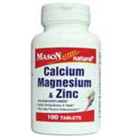 Calcium, Magnesium & Zinc, 100 Tablets, Mason Natural