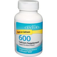 Calcium Supplement 600 mg, 75 Tablets, 21st Century HealthCare