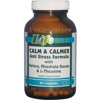 Calm & Calmer with Relora, Rhodiola Rosae and L-Theanine, 60 Capsules, LifeTime