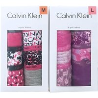Calvin Klein Cotton Stretch Girls Bikinis, Assorted Colors, 6 Pack