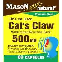 Cats Claw 500 mg, 60 Capsules, Mason Natural