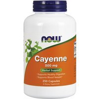 Cayenne Pepper 500 mg, Value Size, 250 Vegetarian Capsules, NOW Foods