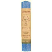 Chakra Energy Pillar Candle with Pure Essential Oils, Positive Energy (Blue), 1 Candle, Aloha Bay