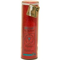 100% Vegetable Palm Wax Chakra Jar Candle, Unscented, Muladhara Money (Red), 16 oz, Aloha Bay
