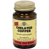 Chelated Copper, 100 Tablets, Solgar