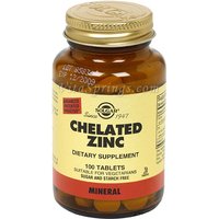 Chelated Zinc, 100 Tablets, Solgar