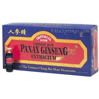 Chinese Red Panax Ginseng Extractum Vials 10 x 10 cc from Imperial Elixir Ginseng