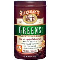 Chocolate Silk Greens Powder, 9.52 oz, Barleans Organic Oils