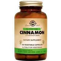 Cinnamon - Full Potency, 100 Vegetable Capsules, Solgar