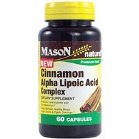 Cinnamon Alpha Lipoic Acid Complex, 60 Capsules, Mason Natural
