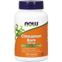 Cinnamon Bark 600 mg, 120 Capsules, NOW Foods