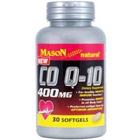 Co Q 10 400 mg (Coenzyme Q-10), 30 Softgels, Mason Natural