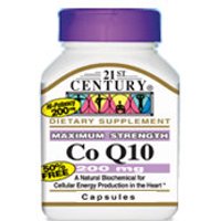 Co-Q10 200 mg, 120 Capsules, 21st Century HealthCare