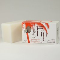 Organic Coconut Oil Soap Bar, Lemongrass Tangerine, 7 oz, Organic Fiji