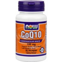 CoQ10 100mg with Hawthorn Berry Vegetarian 30 Vcaps, NOW Foods