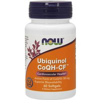 Ubiquinol CoQH-CF 50 mg, 60 Softgels, NOW Foods