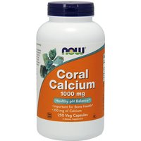 Coral Calcium 1000 mg, Healthy pH Balance, 250 Vegetarian Capsules, NOW Foods