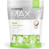 Coromega Max Super High Omega-3 Fish Oil Squeeze Shots - Coconut Bliss, 30 Packets