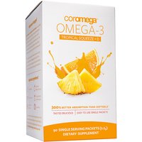 Coromega Omega-3 +D Squeeze Packet - Tropical Orange, 90 Packets