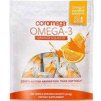 Coromega Omega-3 Squeeze Packet - Orange Smoothie, Value Size, 120 Packets