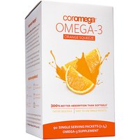 Coromega Omega-3 Squeeze Packet - Orange Smoothie, 90 Packets