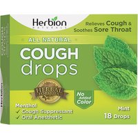 All Natural Cough Drops - Mint, 18 Drops, Herbion