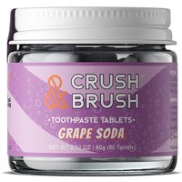 Crush & Brush Toothpaste Tablets, Grape Soda, 2.12 oz (80 Tablets), Nelson Naturals