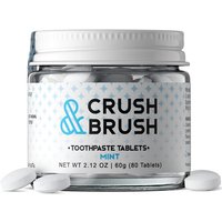 Crush & Brush Toothpaste Tablets, Mint, 2.12 oz (80 Tablets), Nelson Naturals
