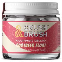 Crush & Brush Toothpaste Tablets, Rootbeer Float, 2.12 oz (80 Tablets), Nelson Naturals
