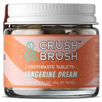 Crush & Brush Toothpaste Tablets, Tangerine Dream, 2.12 oz (80 Tablets), Nelson Naturals