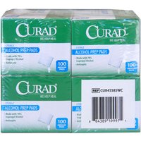 Curad Sterile Alcohol Prep Pads, 100 Medium Pads x 4 Pack