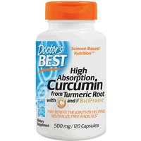 Curcumin 500 mg High Absorption, with C3 Complex and BioPerine, 120 Capsules, Doctors Best