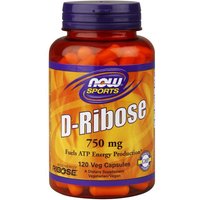 Bioenergy Ribose D-Ribose 750 mg, 120 Capsules, NOW Foods