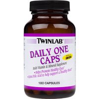 Twinlab Daily One Caps Without Iron, High Potency Multivitamins, 180 Capsules