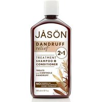 Dandruff Relief Shampoo + Conditioner, 2 in 1 Treatment, 12 oz, Jason Natural