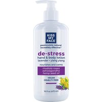 De-Stress Hand & Body Lotion - Lavender + Ylang Ylang, 16 oz, Kiss My Face