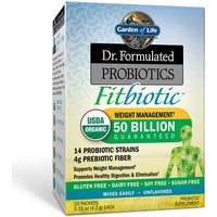 Dr. Formulated Probiotics Organic Fitbiotic, Probiotic & Prebiotic Powder, 20 Packets, Garden of Life