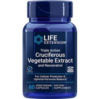 Triple Action Cruciferous Vegetable Extract with Resveratrol, 60 Vegetarian Capsules, Life Extension