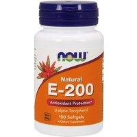 Vitamin E-200 IU D-Alpha Tocopheryl, 100 Softgels, NOW Foods