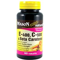 Vitamin E 400, C 500 & Beta Carotene, 60 Tablets, Mason Natural