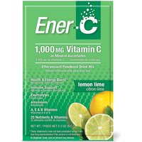 Ener-C Vitamin C Effervescent Powdered Drink Mix, Lemon Lime, 30 Packets