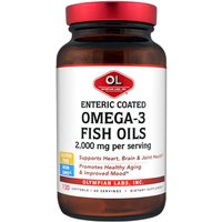 Enteric Coated Omega 3 Fish Oils 1000mg, 120 Softgels, Olympian Labs